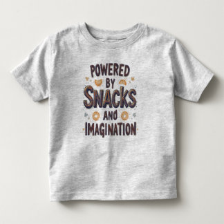 Angetrieben von Snacks Imagination Lustiges Lebens Kleinkind T-shirt