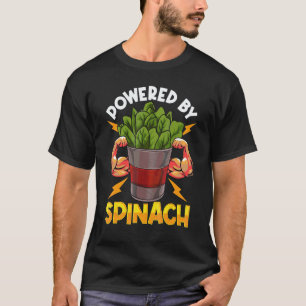 Angetrieben von Spinat Blattgrünes Pflanzen Vegan T-Shirt