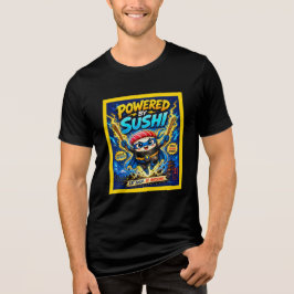 Angetrieben von Sushi – Süßer Superhelden-Sushi Tri-Blend Shirt