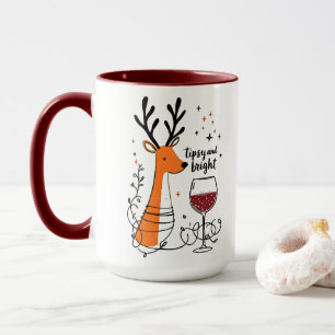 Angetrunkene und strahlende Rentiere Tasse
