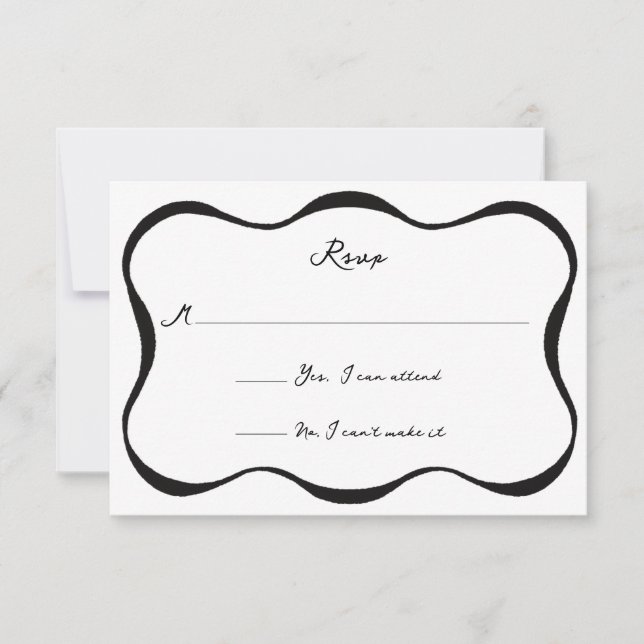 Angewandte Multifunktionsleisten-Antwortkarte RSVP Karte (Vorderseite)