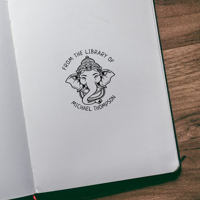 Angewohnt aus der Bibliothek von, Ganesha Hindu Go Gummistempel (Von Creator hochgeladen)