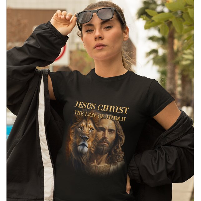 Angewohnter T - Shirt Jesus Christus der Löwe Juda (Von Creator hochgeladen)