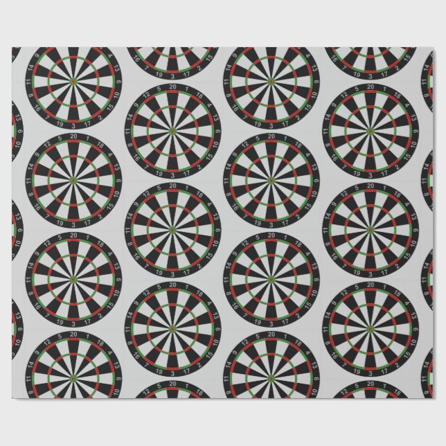 Angezogene Darts-Zielmuster Geschenkpapier (Flach)