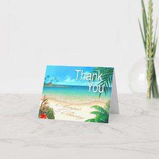 Angie & Barry Exotic Beach Vielen Dank::custom: Dankeskarte