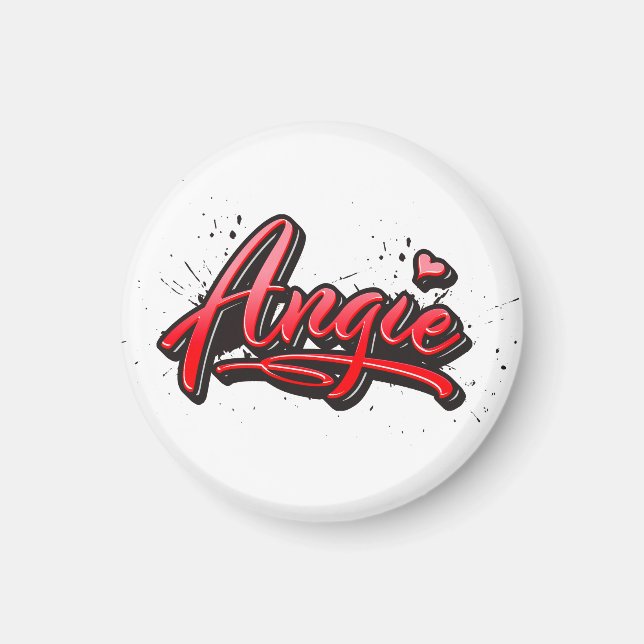Angie Heart Splash Magnet (Vorne)