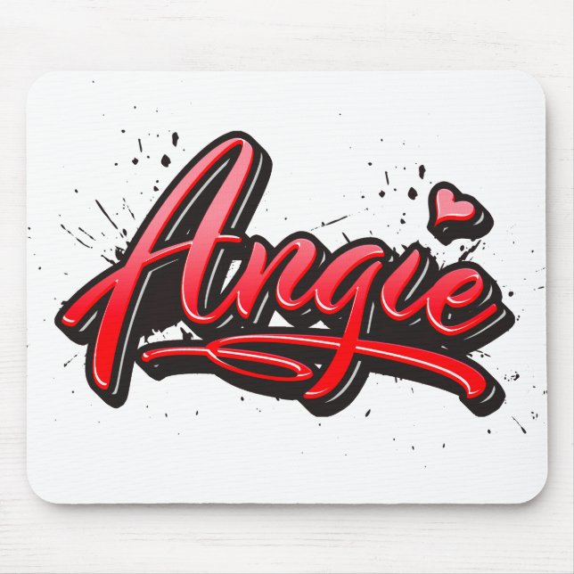 Angie Heart Splash Mousepad (Vorne)