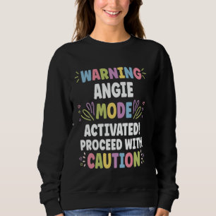 ANGIE Personalisiert Name Funny Niedlich Custom AN Sweatshirt