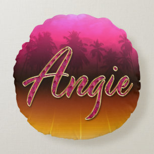 Angie Vorname Name golden pink Kissen