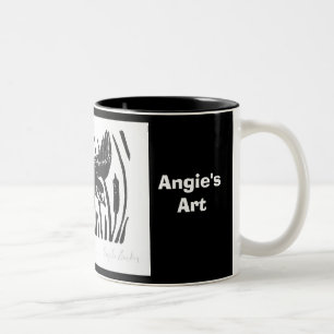 Angies Kunst-Scheunen-Schwalben-Tasse Zweifarbige Tasse