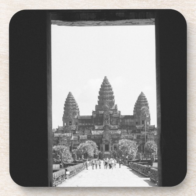 Angkor Kambodscha, Angkor Wat Doorway View 2 Untersetzer (Vorderseite)