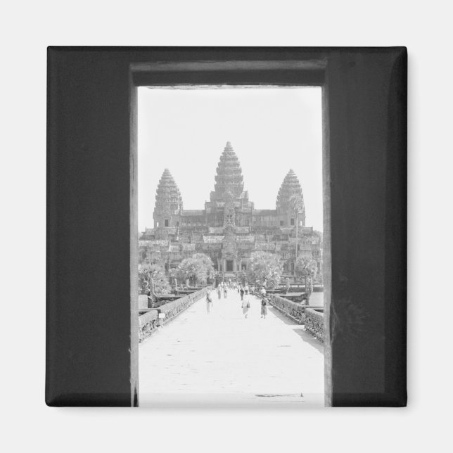 Angkor Kambodscha, Angkor Wat Doorway View Magnet (Vorne)