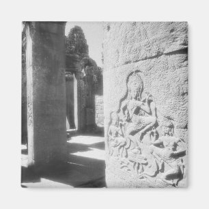 Angkor Kambodscha, Apsara Carving the Bayon 2 Magnet
