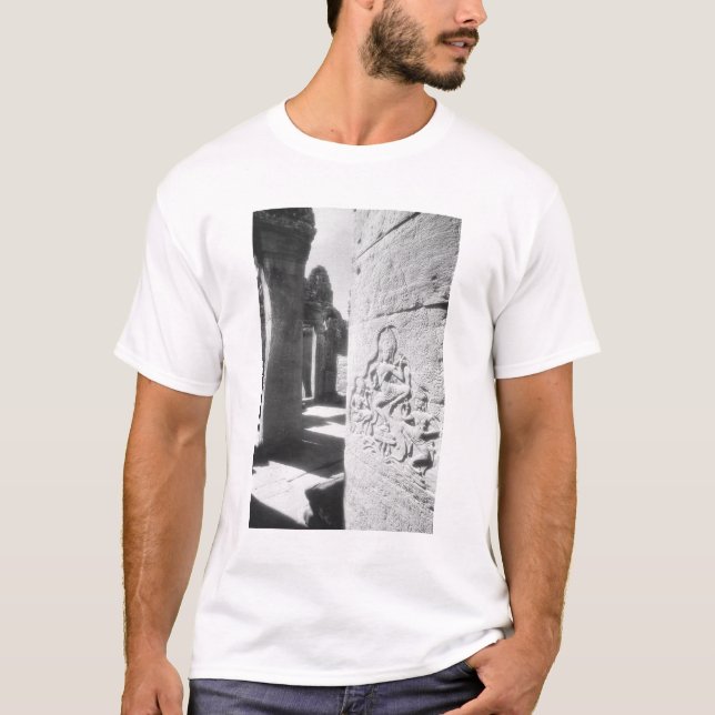 Angkor Kambodscha, Apsara Carving the Bayon 2 T-Shirt (Vorderseite)