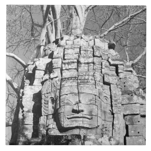 Angkor Kambodscha, Head Ta Som Tempel Fliese (Vorderseite)