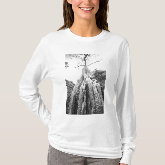 Angkor Kambodscha, Tree Ta Prohm T-Shirt (Vorderseite)