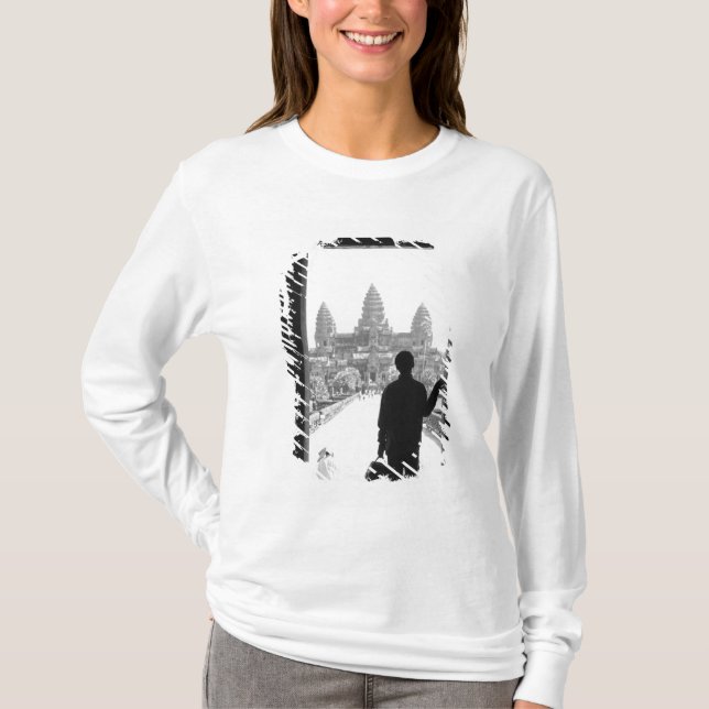 Angkor Kambodscha, Türe und Person Angkor Wat T-Shirt (Vorderseite)