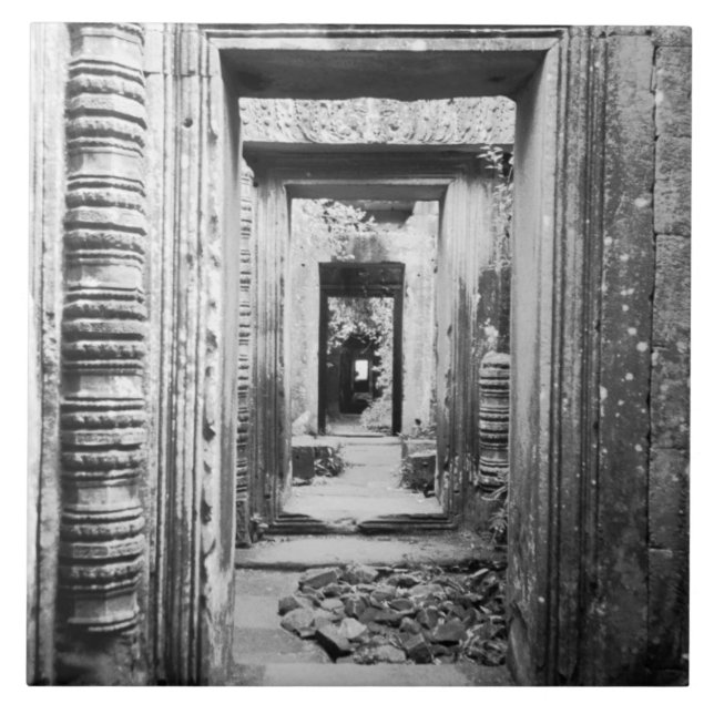Angkor Kambodscha, Türken Preah Khan Fliese (Vorderseite)
