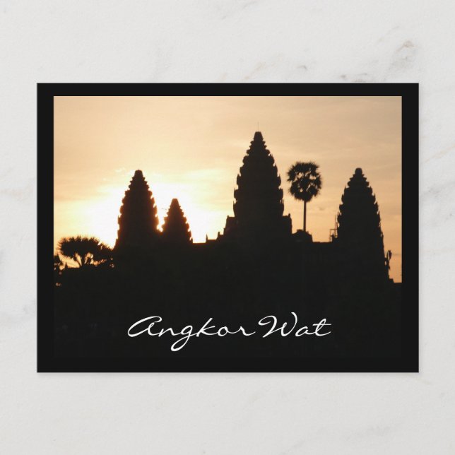 Angkor mit Sonnenaufgang Postkarte (Vorderseite)