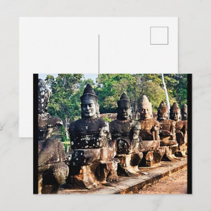 Angkor Thom Götterstatuen Postkarte