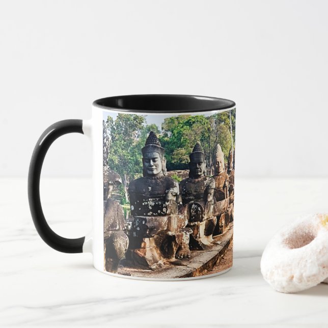 Angkor Thom Götterstatuen  Tasse (Mit Donut)