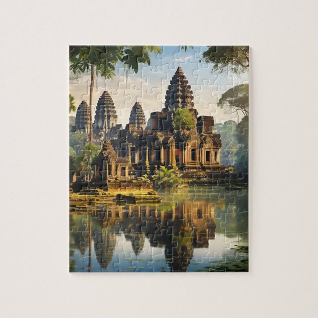 Angkor Wat, alter Khmer-Tempel Puzzle (Vertikal)