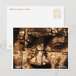 Angkor Wat Buddha-Augen Siem Reap Postkarte