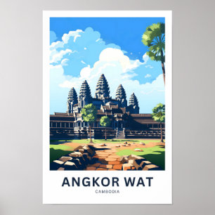 Angkor Wat Cambodia Travel Print Poster