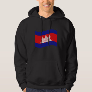 Angkor Wat Cambodian Flag Wave Hoodie