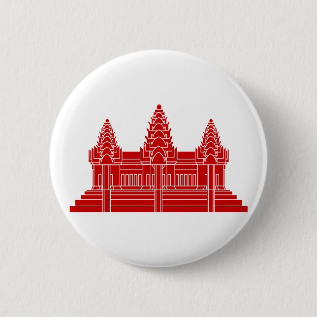 Angkor Wat Cambodian / Khmer Flag Button (Vorderseite)