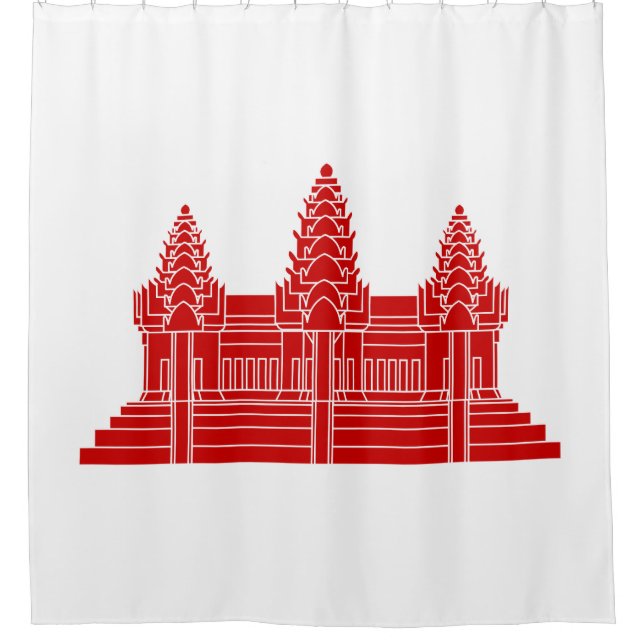 Angkor Wat Cambodian / Khmer Flag Duschvorhang (Vorderseite)