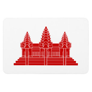 Angkor Wat Cambodian / Khmer Flag Magnet