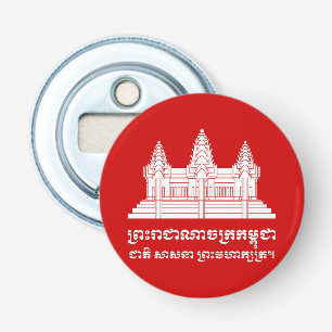Angkor Wat Cambodian / Khmer Flag mit Motto Flaschenöffner