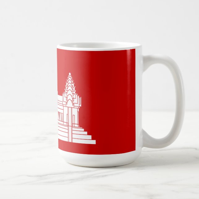 Angkor Wat Cambodian / Khmer Flag Tasse (Rechts)