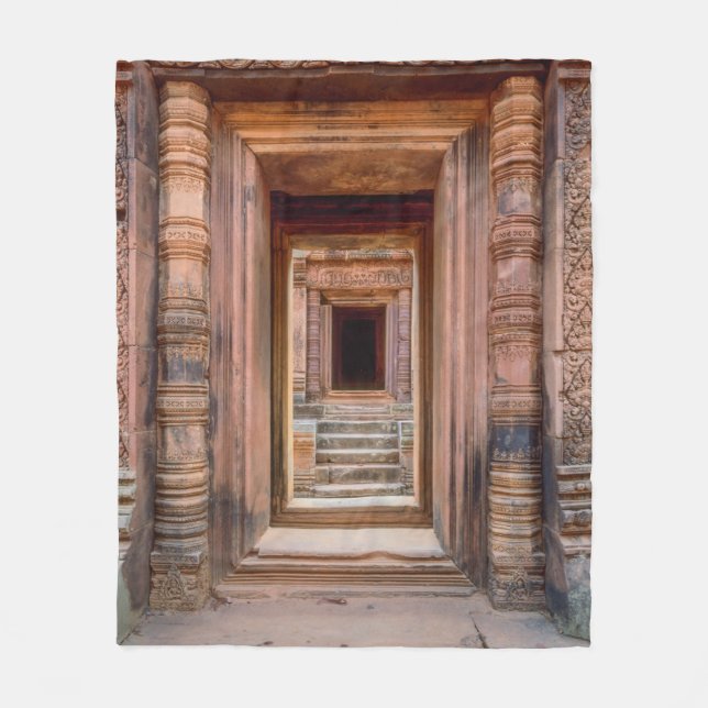 Angkor Wat Entryway, Kambodscha Fleecedecke (Vorderseite)