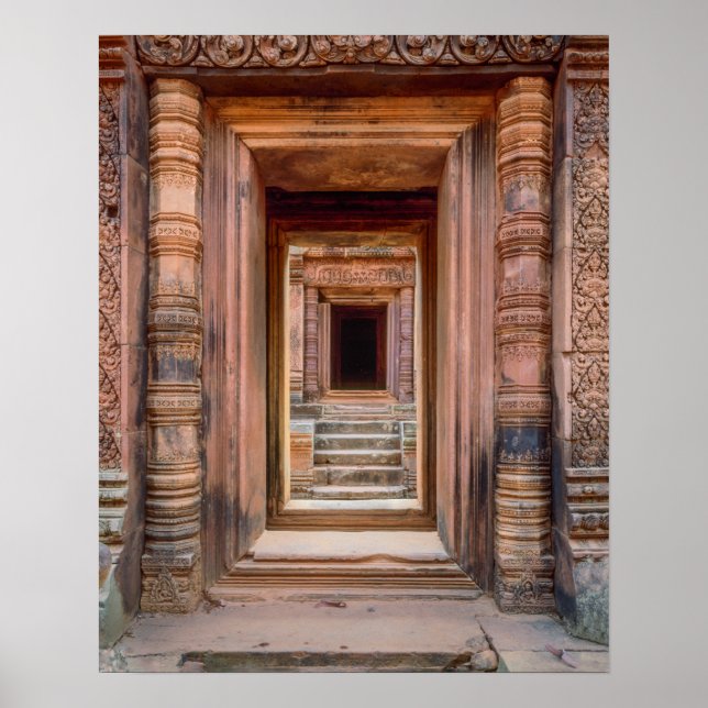 Angkor Wat Entryway, Kambodscha Poster (Vorne)