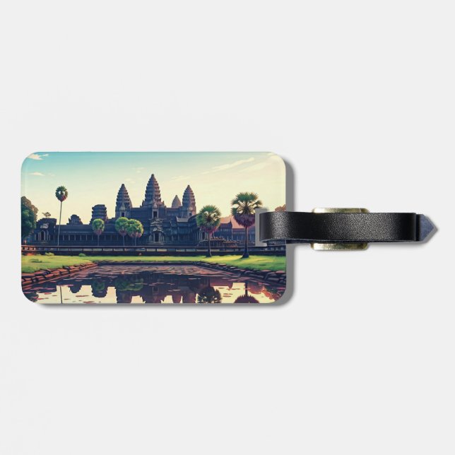 Angkor Wat Kambodscha Gepäckanhänger (Rückseite horizontal)
