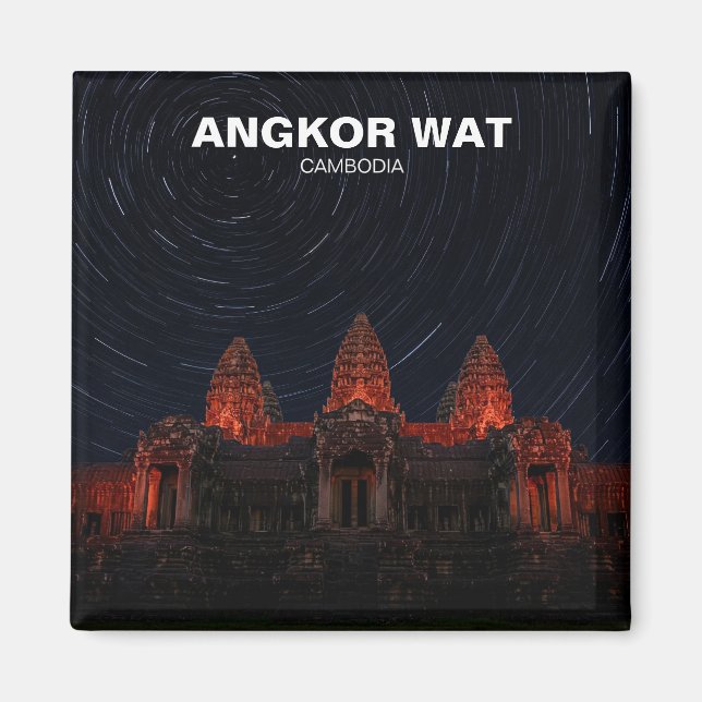 Angkor Wat Kambodscha in der Nacht Magnet (Vorne)