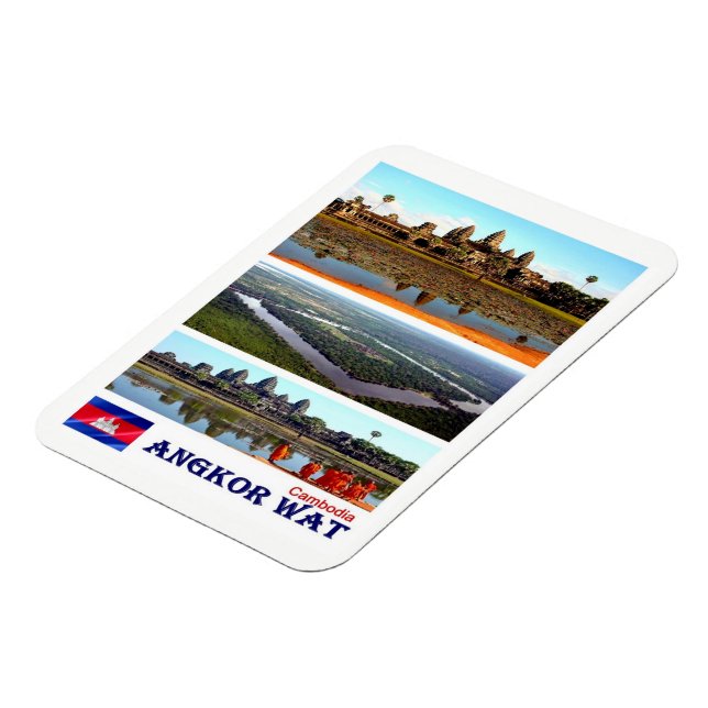 Angkor Wat - Kambodscha - Mosaik - Magnet (Linke Seite)