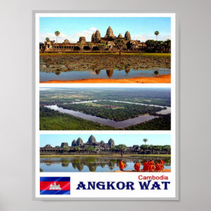 Angkor Wat - Kambodscha - Mosaik - Poster