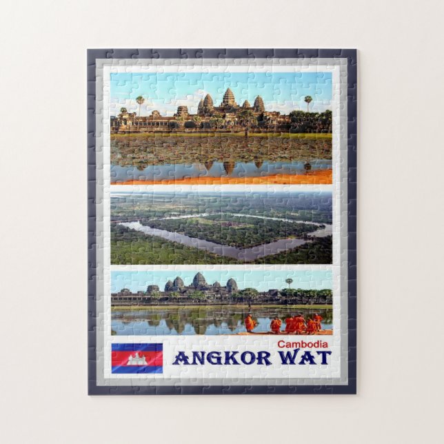 Angkor Wat - Kambodscha - Mosaik - Puzzle (Vertikal)