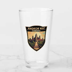 Angkor Wat Kambodscha Reise Kunst Vintage Glas