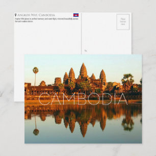 Angkor Wat, Kambodscha Reise-Postkarte Postkarte
