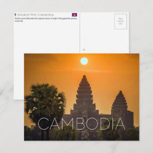 Angkor Wat, Kambodscha Reise-Postkarte Postkarte