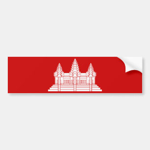 Angkor Wat Kambodschaner/Khmer-Flagge Autoaufkleber