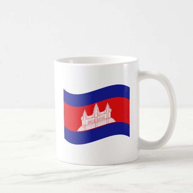 Angkor Wat kambodschanische Flagge weht Kaffeetasse (Rechts)