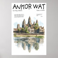 Angkor Wat Poster Siem Reap Kambodscha Tempel