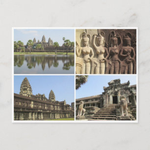 angkor wat Quadrate Postkarte