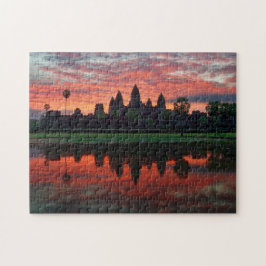 Angkor Wat Reflection in Pond in Kambodscha Puzzle