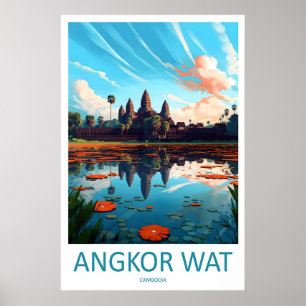 Angkor Wat Reise Druck Wandkunst Angkor Wat Wand Poster